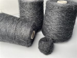 Kid mohair - i dark grey melange, 25 gram